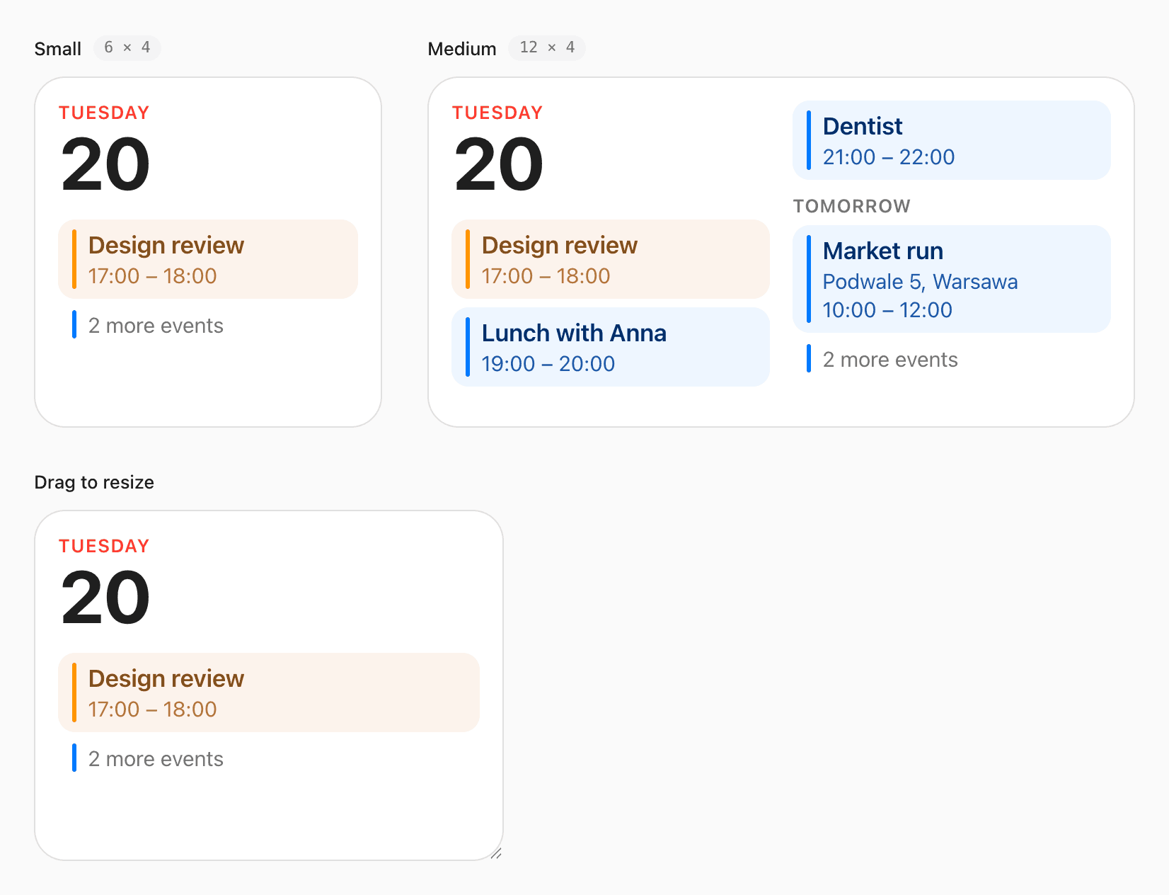 Cupertino Widgets: Adaptive calendar widgets
